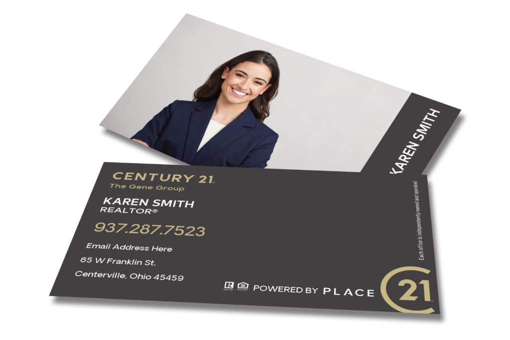 Gene Team Horizontal Grey Century 21 Business Card